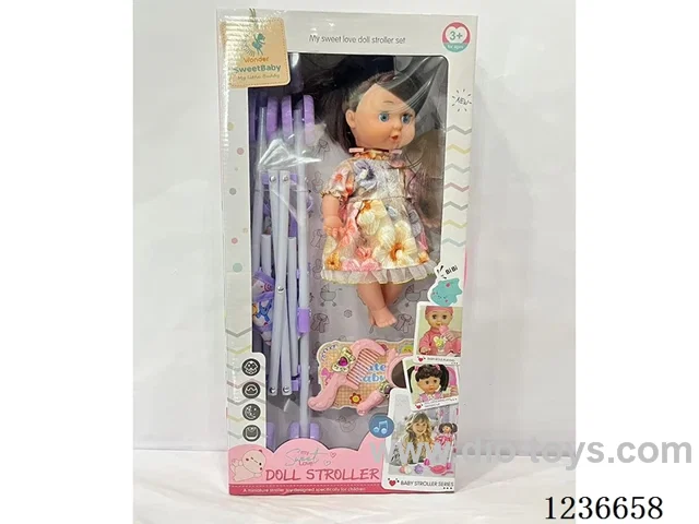 11 inch doll + stroller + accessories with IC included battery