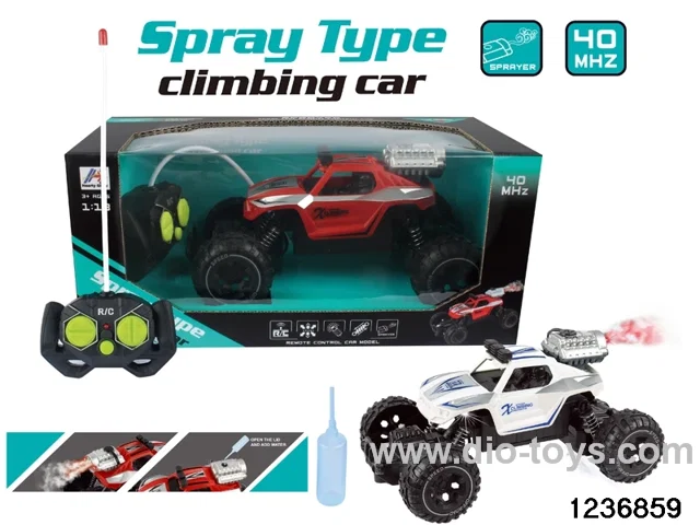 1:18 5 ch rc spray climbing car with light，not include battery