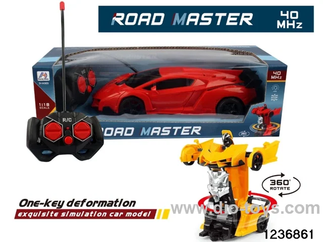 1:18 5 ch deformation car with light，not include battery