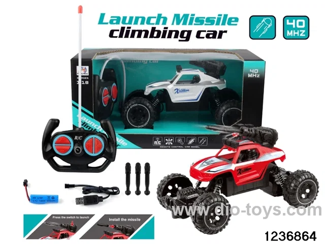 1:18 4 ch rc climbing car with light，include battery