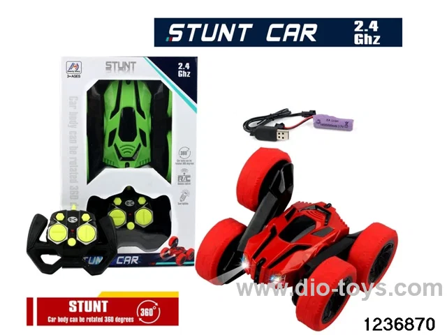 1:18 2.4G rc stunt car with light，include battery