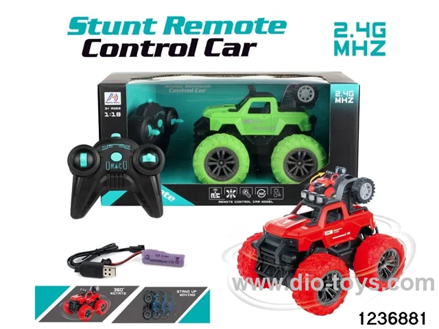 1:18 2.4G 5 ch rc stunt car with light，include battery