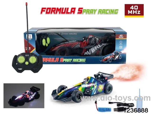 1:18 5 ch rc spray car with light，include battery