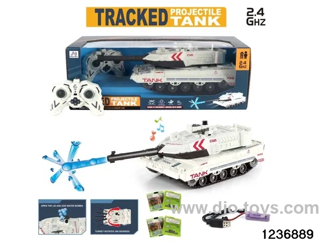 2.4G 8 ch rc tank with light/sound，include battery