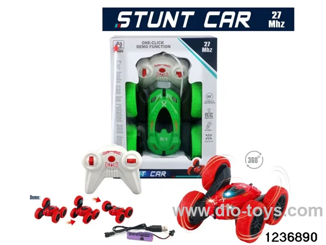 rc stunt car with light，include battery