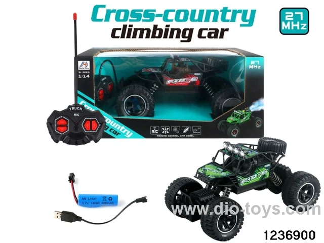 1:14 4 ch rc climbing car with light，include battery