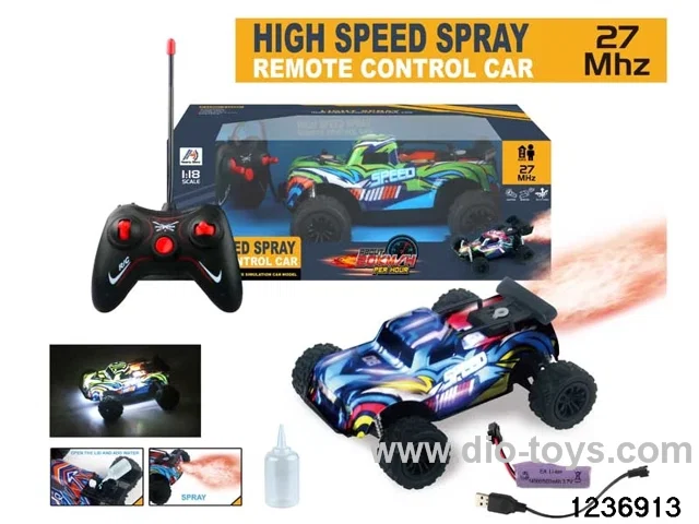 1:18 5 ch rc spray car with light，include battery