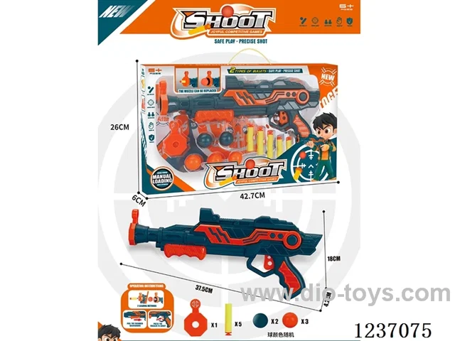 Space gun with EVA soft bullet / ping pong
