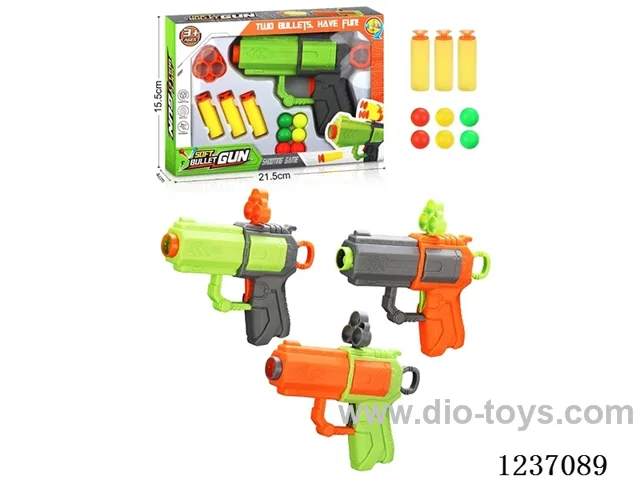 soft bullet gun dual-use(manual)3 colors mixed