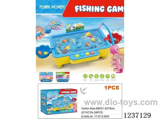 B/O refillable fishing disc (double reels, lights, music) 3 * AA batteries (not included)