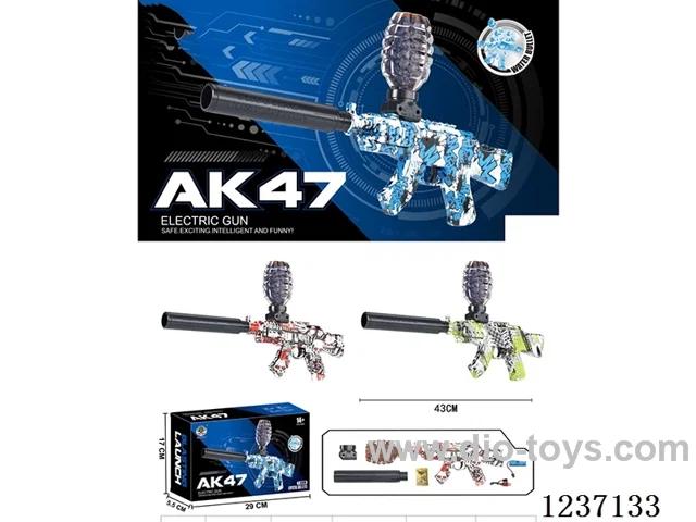 B/O AK47 Water bullet Gun 3.7V Included Battery-Blue
