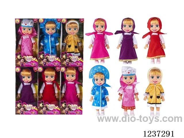 10 inch empty body Masha and Bear with Masha theme song music included battery