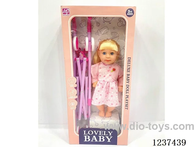 16 inch doll with Iron Stroller / IC Included Battery