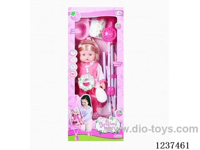 16-inch doll set with 12 Voice/Drinking/Pee/Cart Included Battery