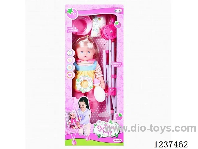 16-inch doll set with 12 Voice/Drinking/Pee/Cart Included Battery