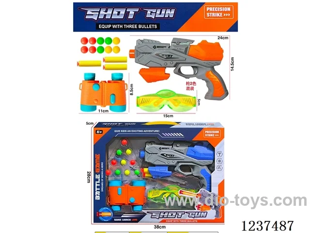 EVA soft bullet + table tennis space gun 2 colors mixed