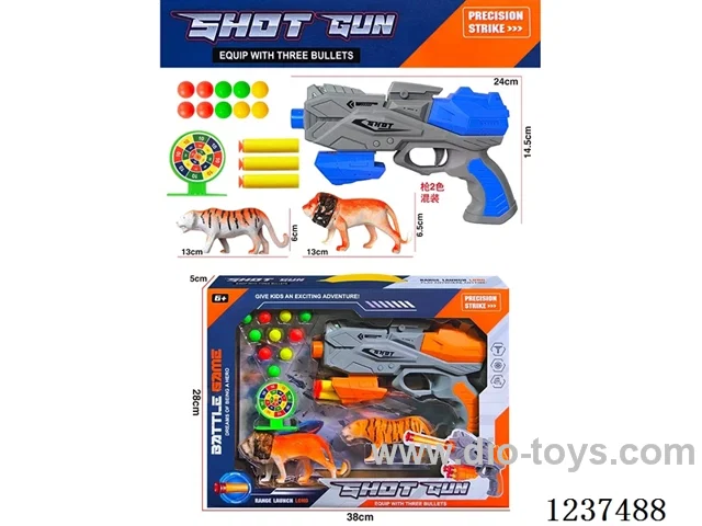 EVA soft bullet + table tennis space gun +animal 2 colors mixed