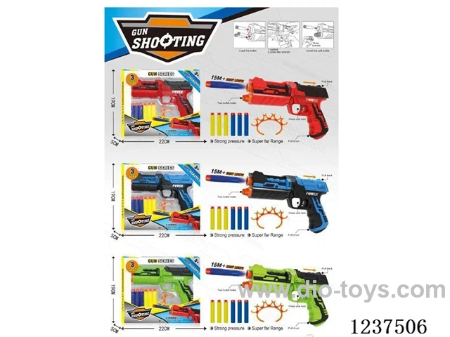 soft bullet gun 3 colors mixed