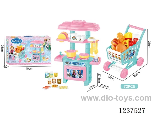 Shopping cart / cutlery table 2 in 1 (Ice and snow)