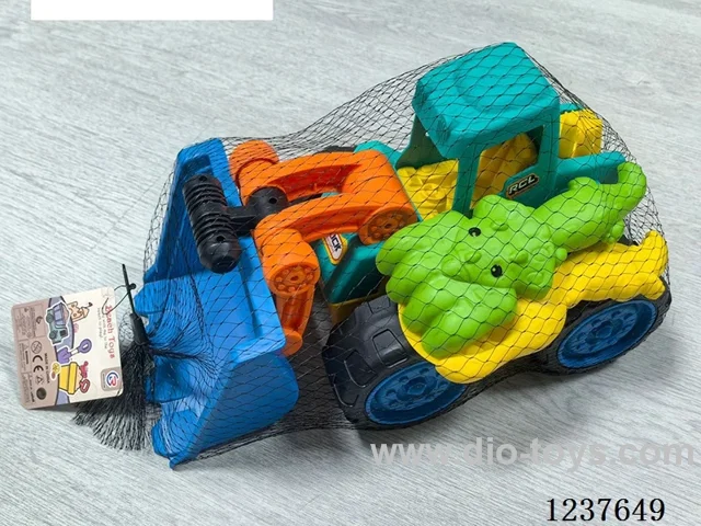 Bulldozer Construction Vehicle + 2 Dinosaurs Sand Set (Glide)