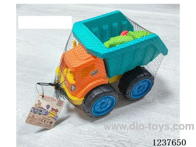 Dump Truck Construction Vehicle + 2 Dinosaurs Sand Set (Glide)