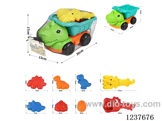 Dinosaur Cars Beach Cart Set 9pcs