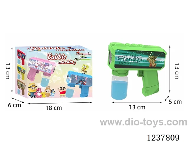 Automatic bubble gun with light not included battery