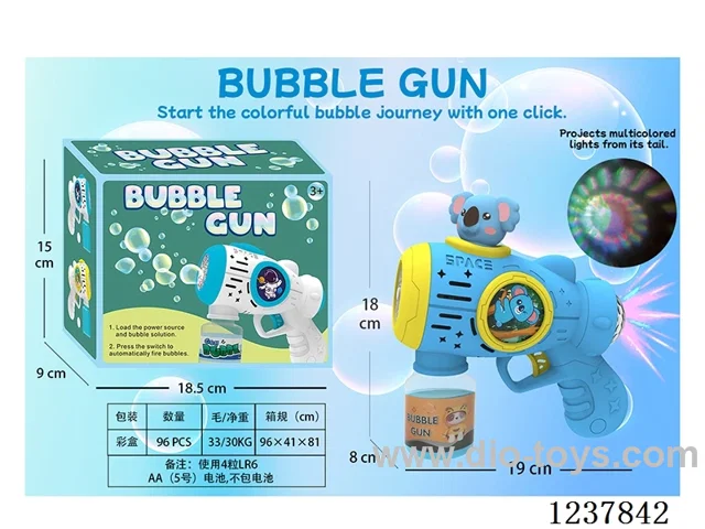 Automatic bubble gun with light/projection not included battery