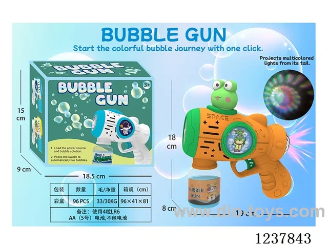 Automatic bubble gun with light/projection not included battery