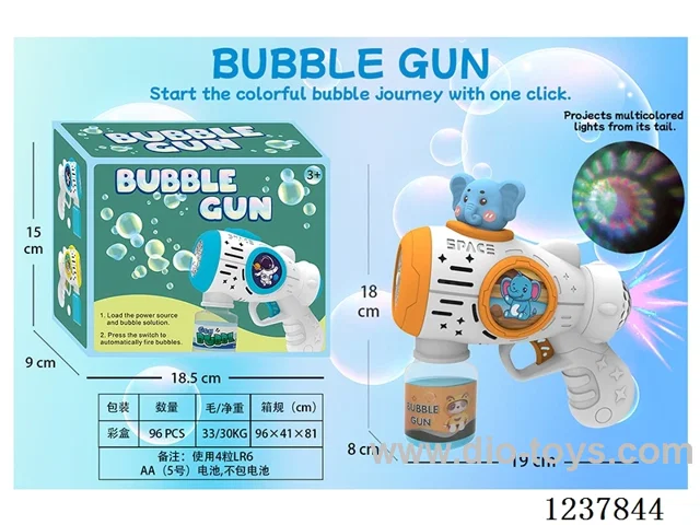 Automatic bubble gun with light/projection not included battery