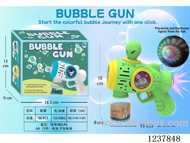 Automatic bubble gun with light/projection not included battery