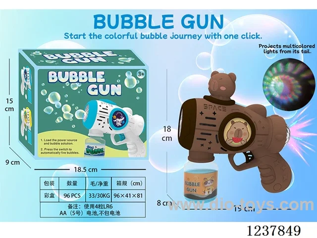 Automatic bubble gun with light/projection not included battery