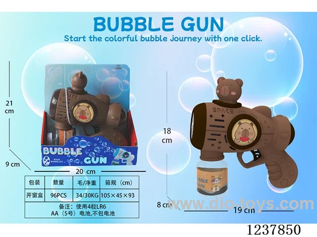 Automatic bubble gun with light/projection not included battery