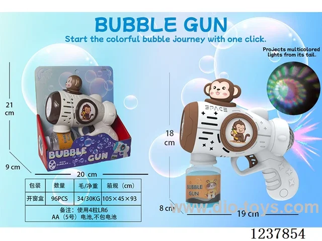 Automatic bubble gun with light/projection not included battery