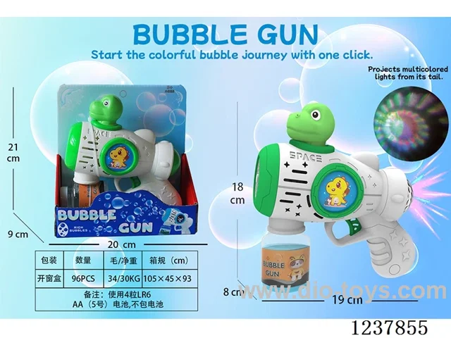 Automatic bubble gun with light/projection not included battery