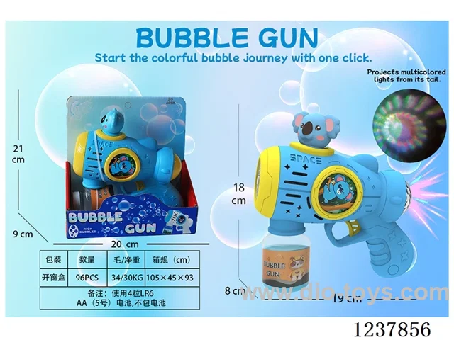 Automatic bubble gun with light/projection not included battery