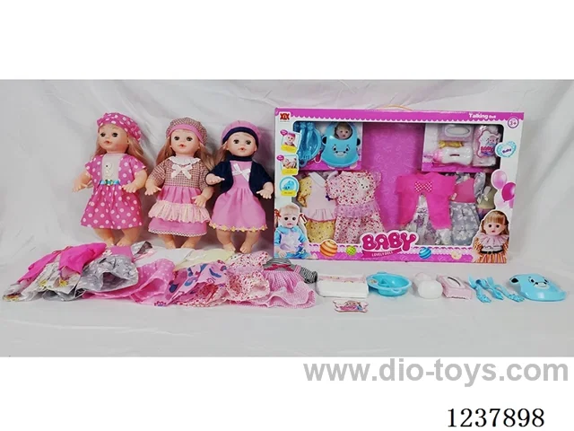 16-inch doll with drinking and urination functions / English IC / 6 random outfits + accessories