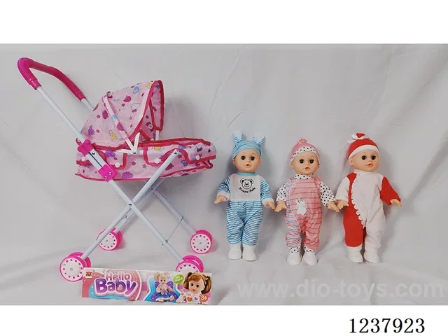 14-inch doll with English IC/Iron handcart/Shoes