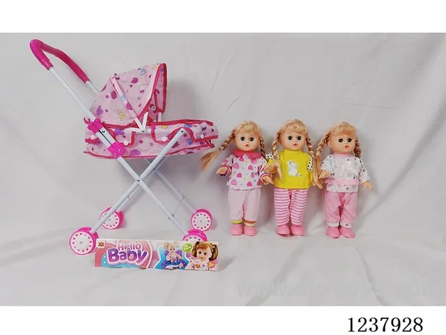 14-inch doll with English IC/Iron handcart/Shoes