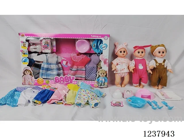 14-inch doll with drinking and urination functions / English IC / 6 random outfits + accessories