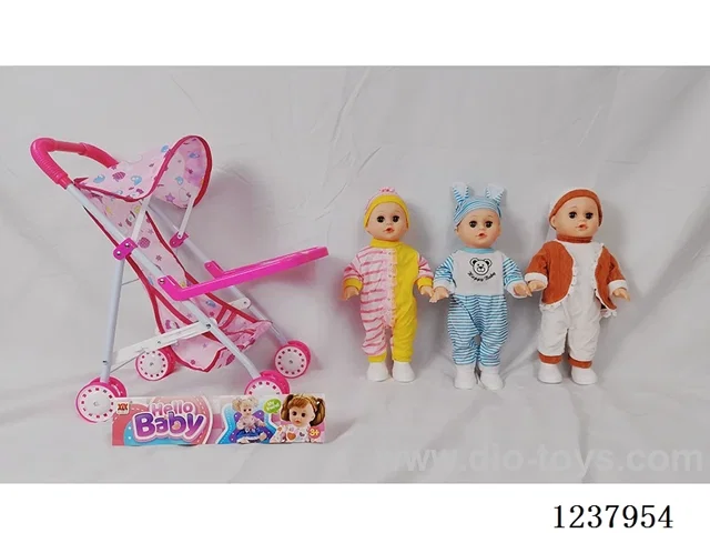 14-inch doll with English IC/Iron handcart/Shoes