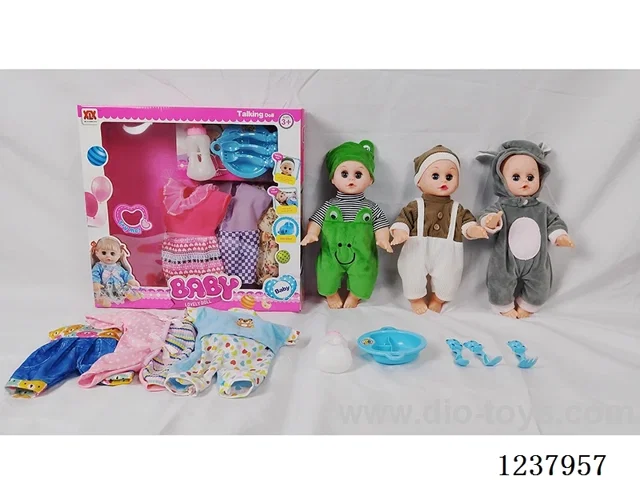14-inch doll with drinking and urination functions / English IC / Accessories + 3 random outfits