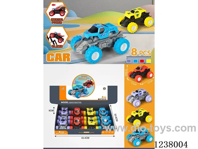 8PCS big inertia car