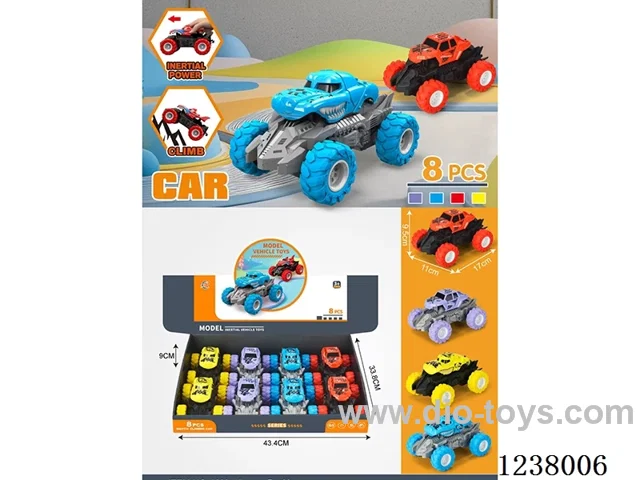 8PCS big inertia car