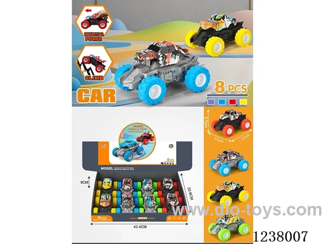 8PCS big inertia car