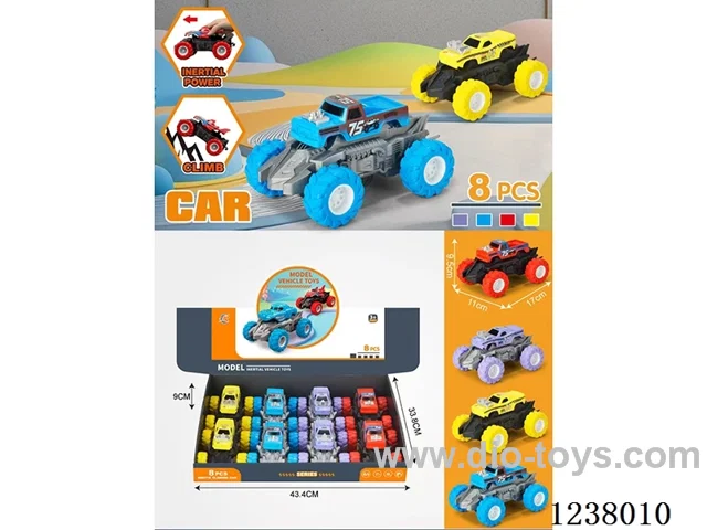 8PCS big inertia car