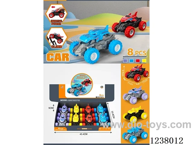 8PCS big inertia car