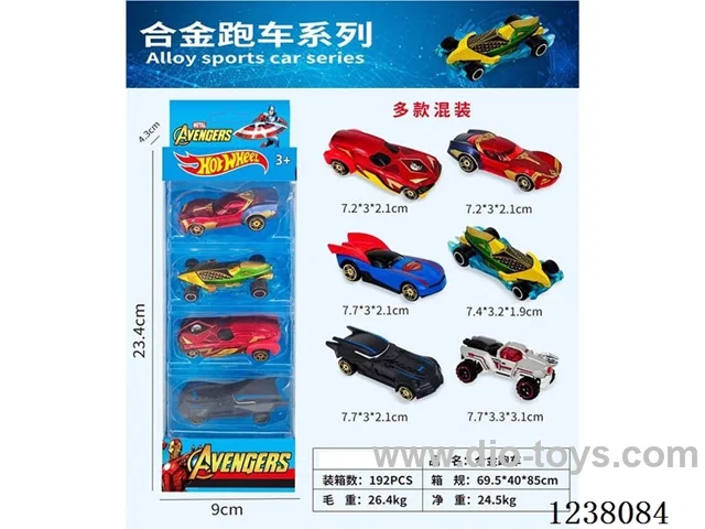 1:64 free wheel alloy car 4 PCS