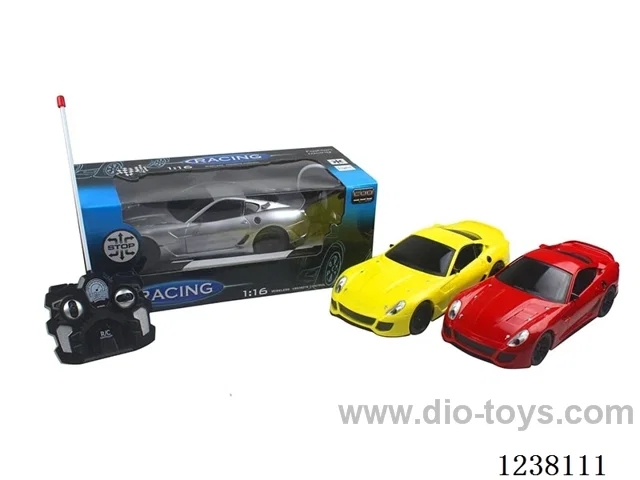 1:16 4ch RC car with lights not included battery 3 colors