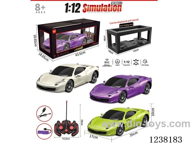1:12 RC Ferrari with lights Included battery 3.7V